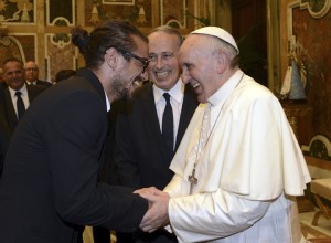 Pope Francis Meets Italy and Argentina Football Teams