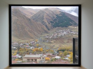 Mount Kazbek in frame, Georgia