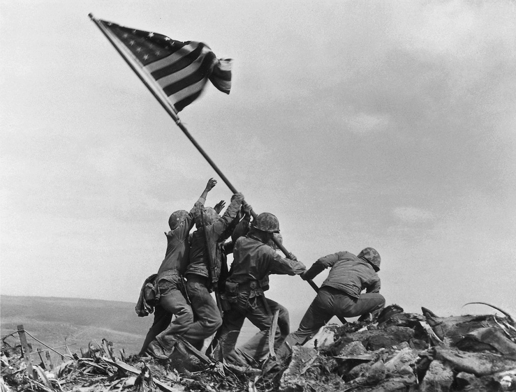 American flag on Iwo Jima
