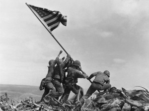 American flag on Iwo Jima