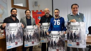 Nella foto: da sinistra Umberto Panarotto, Alessandro Viali, Maurizio Marcato, Luca Sandri, Costantino Gugliuzza presentano il manifesto AVIS 2016